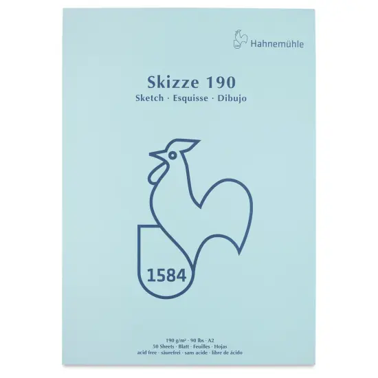 Hahnem&uuml;hle Skizze Gluebound Sketch Pad - 16.53" x 23.38", 50 Sheets, 190 gsm {1}