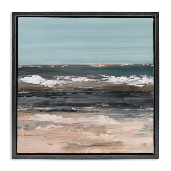 Stupell Industries Gloomy Traditional Beach Framed Floater Canvas Wall Art Design by Ethan Harper {1}