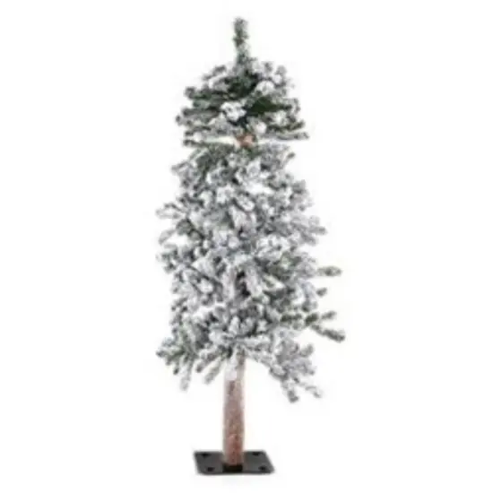 Heavy Flocked Alpine Tree 4ft {1}