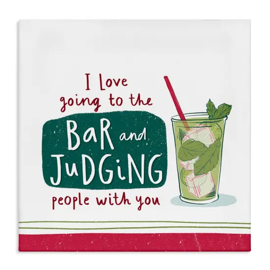 Stupell Industries Judging You Humor Canvas Wall Art Design by Courtney Morgenstern {1}