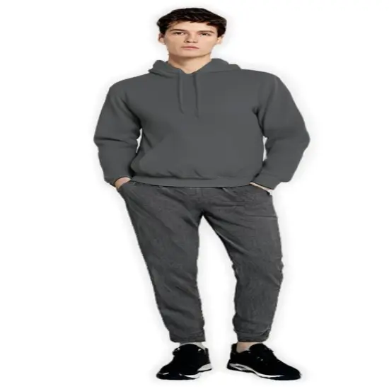 Gildan&reg; DryBlend Crew Neck Long Sleeve Hooded Sweatshirt Charcoal {1}