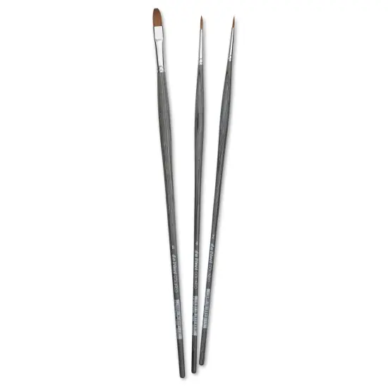 Da Vinci Colineo Synthetic Kolinsky Sable Brushes - Set of 3, Long Handle, Set 4037 {1}