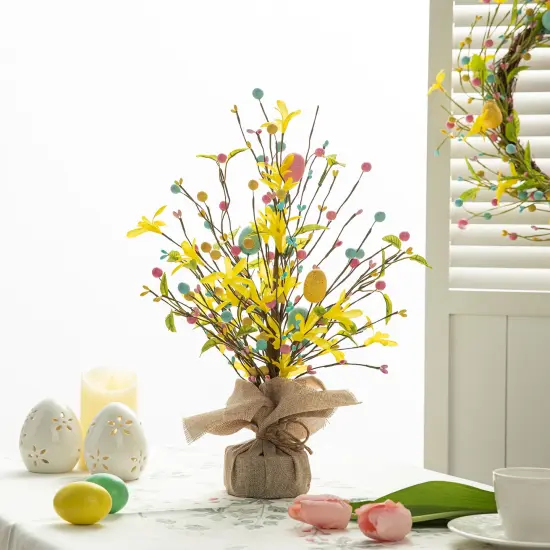 Set of 2 18"H Easter Egg Table Tree D&eacute;cors Yellow {2}