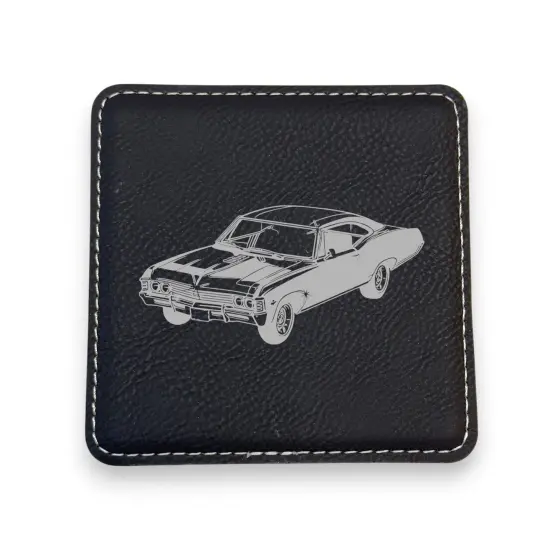 Coaster - Impala - SET OF 2 - Leather or Stitched Cork Dark Brown/Black {3}