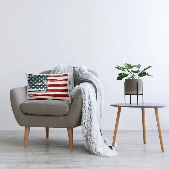 Heart Of America Flag Decorative Printed Throw Pillow Design by Carol Robinson, 14 x 7 x 20 {2}