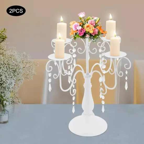 2Pcs 5-Arm Vintage Candle Holders Elegant Decors For Celebration Party Wedding {4}