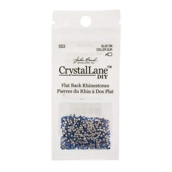 Crystal Lane DIY SS3 Glass Flatback Rhinestones, 1440pcs Sapphire {3}