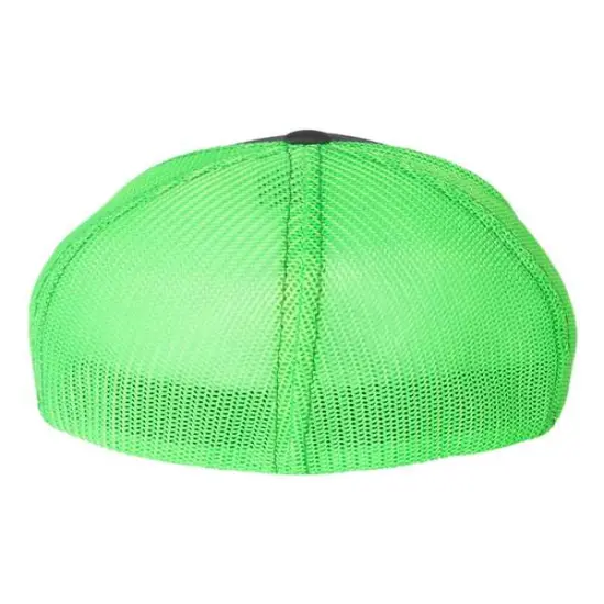 Richardson&reg; R-Flex Trucker Cap Charcoal/ Neon Green {2}