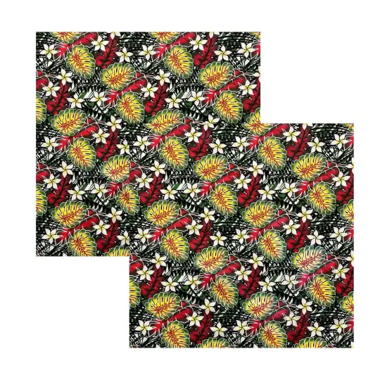 1 Yard Tiare Split Leaf Monstera Lightweight Poly Cotton Fabric 44/45 inch Width Royal {2}