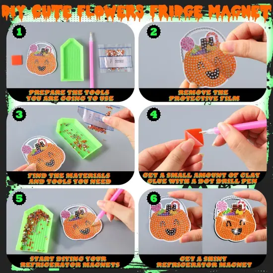 30 Pcs Luminous Halloween Diamond Painting {5}