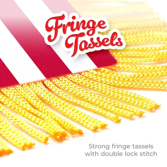 G128 Combo Pack: American USA & Puerto Rico Fringy Flag Double Sided 3x5 In | Both Fringy Hanging Flag with Suction Cup {3}