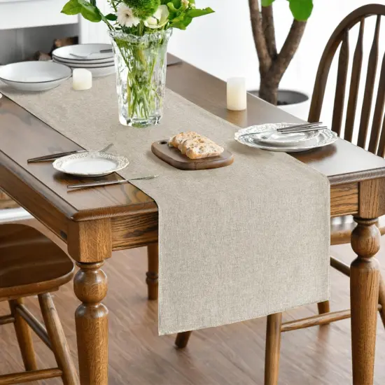 Light Brown Table Runner 13x72 Inch {2}