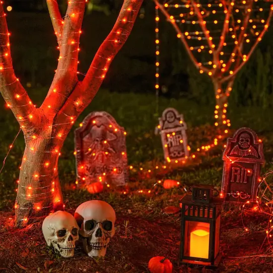 200 LED 66ft Battery Operated Halloween Lights with Remote {5}