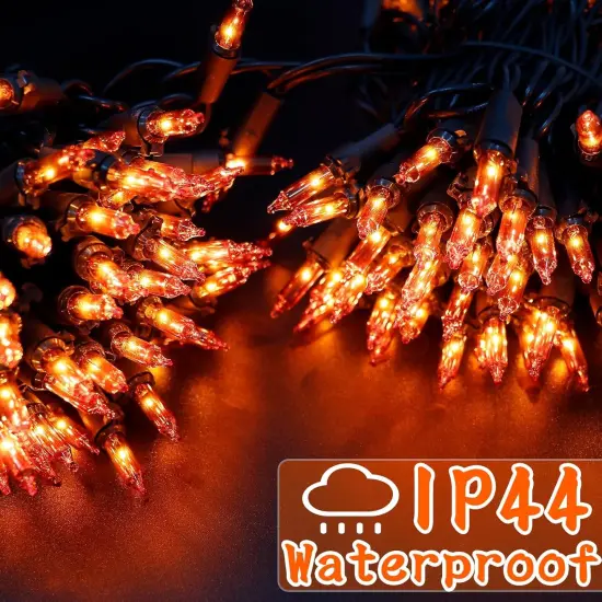 33FT 100 Count Incandescent Connectable Halloween Lights {5}