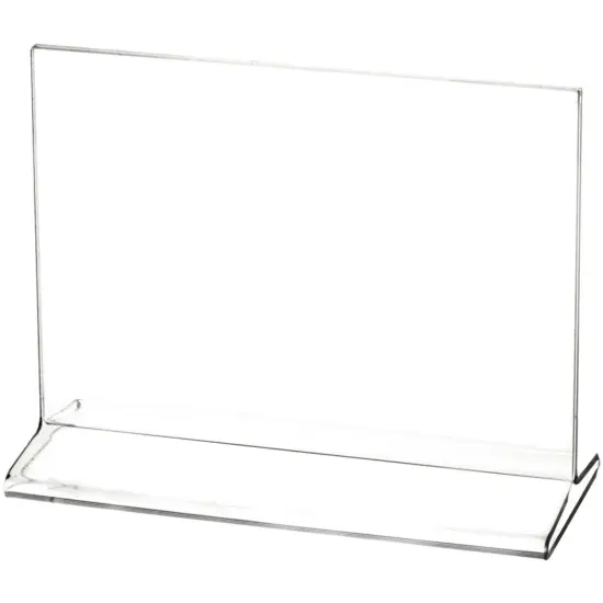 Plymor Clear Acrylic Sign Display / Literature Holder (Top-Load), 6" W x 4" H {1}
