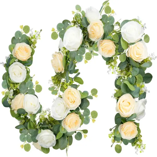 2Pack 13Ft Artificial Eucalyptus Flowers Garland {1}