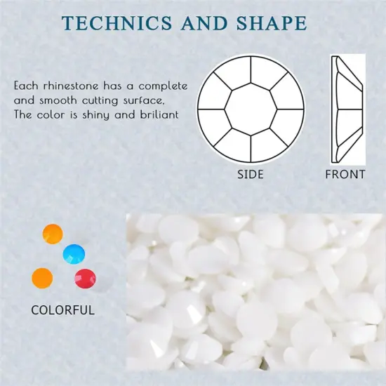 5000PCS 3MM Resin Flatback Rhinestones - White {3}