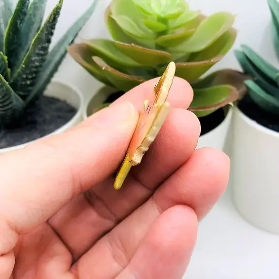 Maple Leaf Pendant with Jack o' Lantern Face, 36x35mm {5}