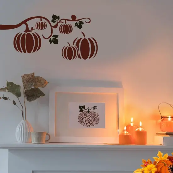 11 Pieces Fall Painting Stencils Autumn Stencil (Pumpkins,8 x 8 Inch, 6 x 12 Inch) {3}