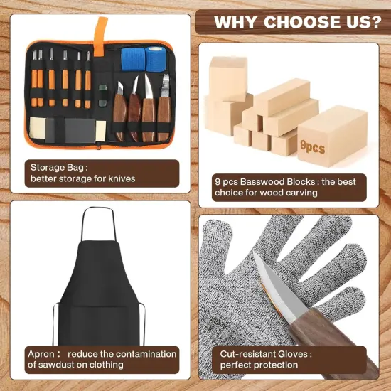 39PCS Wood Carving Kit for Beginners {3}