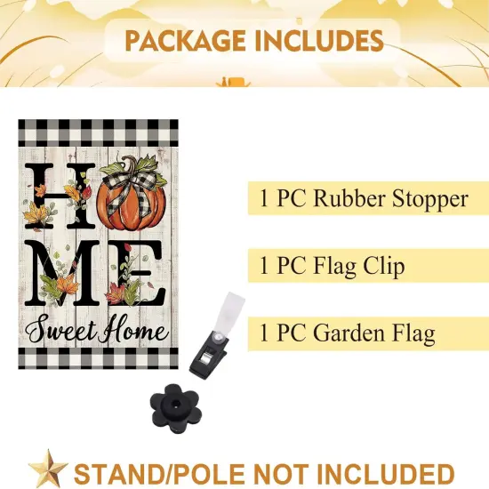 Fall Pumpkin Garden Flag 12.5x18 Inch {4}