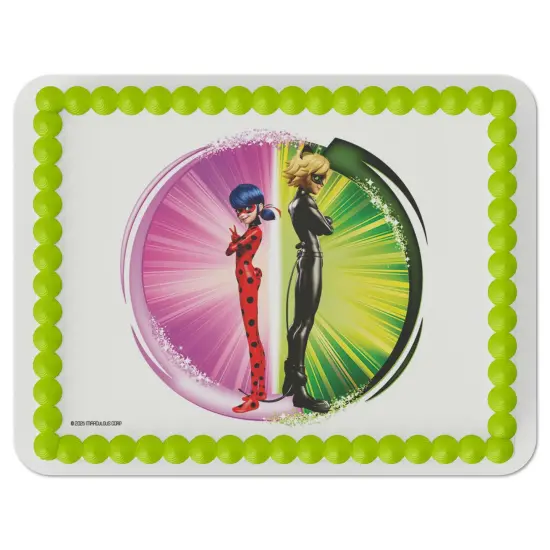 Miraculous: Tales of Ladybug & Cat Noir – Duo Power Edible Cake Topper {2}