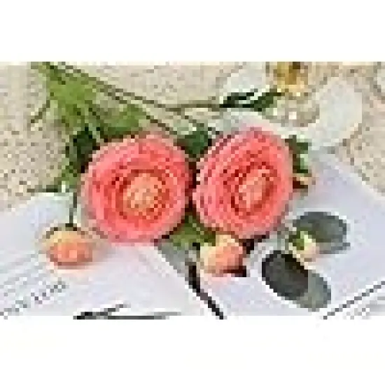 Real Touch Ranunculus Artificial Flowers Faux {3}