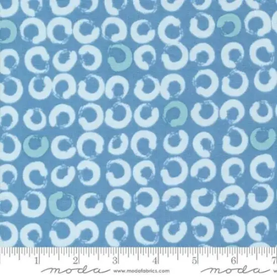 Bluish Bobbins Deep Sea 44"/45" Fabric Per Yard {1}
