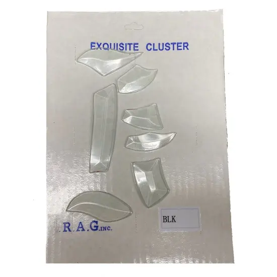 4" x 5-3/8" Exquisite Clear Glass Letter K Bevel Cluster BLK {3}