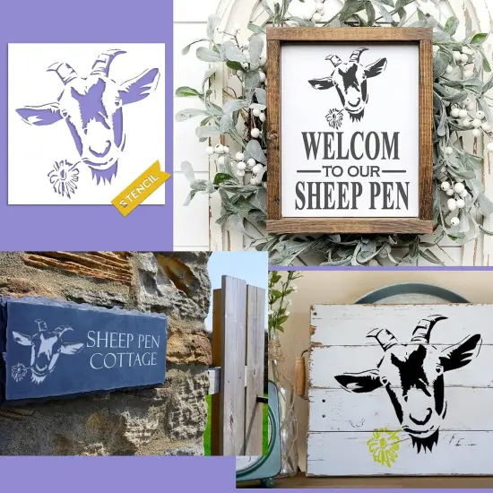 Farmhouse Stencils Farm Theme Reusable Stencils for Painting {5}