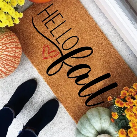 6 Pcs Large Fall Doormat Stencils Hello Pumpkin Templates {5}