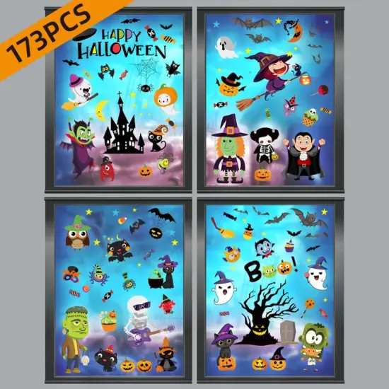 9 Sheets Halloween Window Clings {3}