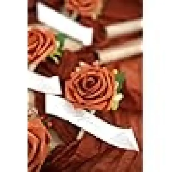 Orange Boutonniere for Men for Wedding Groom Groomsmen {2}