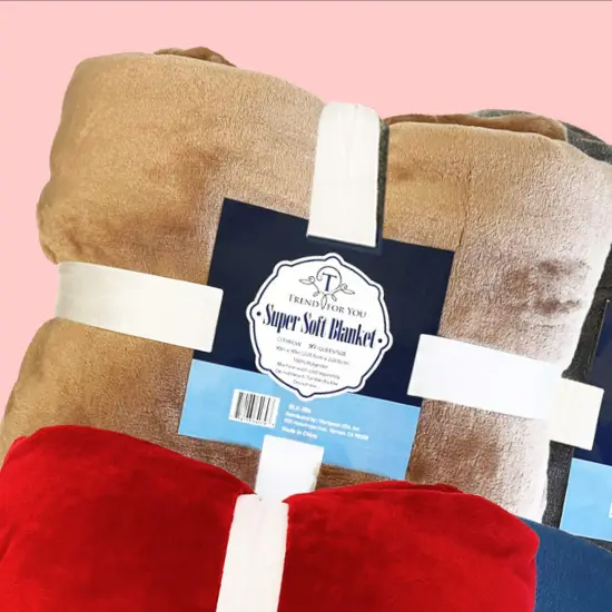 90x90" Solid Color Flannel Blanket Red, Coffee, Charcoal & Navy, 310g Single Layer {7}