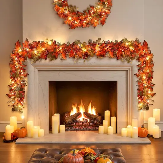 Fall Garland with Maple Leaf {5}