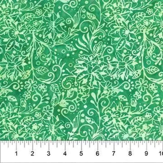 Banyan 83041-73 DANDELION WISHES - Stylized Floral - Green 45" Fabric Per Yard {1}