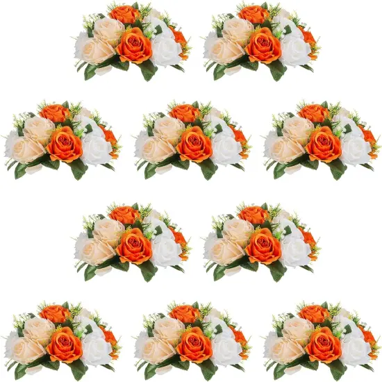 Flower Ball Arrangement Bouquet - 10 Pcs 9.5 inch {1}