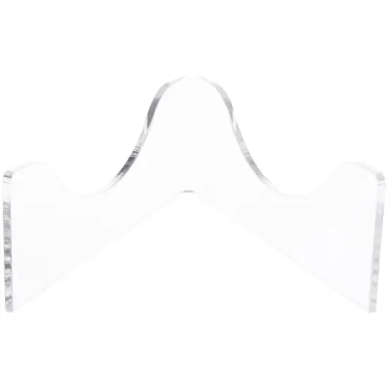 Plymor Clear Acrylic Low-Profile Curved Display Easel for Geode, Mineral or Crystal Cluster, 1.875" H x 4.375" W x 4.5" D {1}