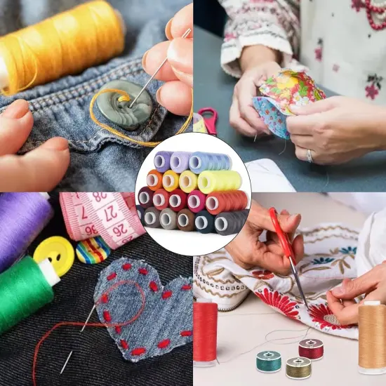 60 Colors Sewing Thread, 144 Pcs Prewound Bobbins {5}