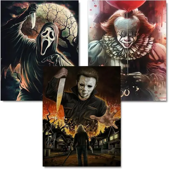 3 Pack Halloween 5D Diamond Art Kits,Diamond Painting Kits for Adults,12x16inch {1}