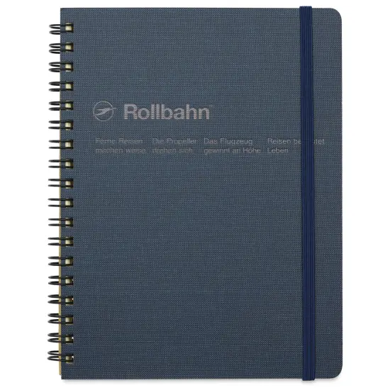 Delfonics Rollbahn Cap-Martin Notebook - 5-1/2" x 7", Dark Blue {1}