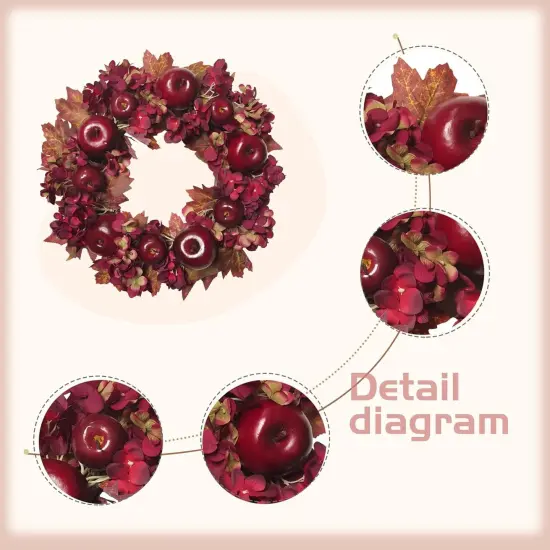 Apples Hydrangea Fall Leaves - Fall Wreaths {2}