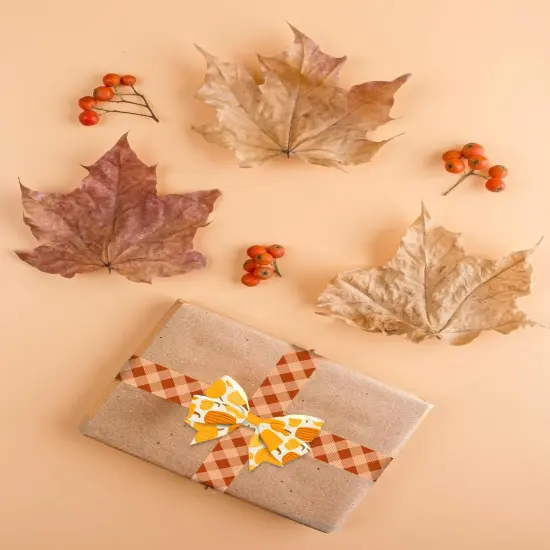 6 PCS Fall Leaves Ribbons for Crafting-Style 2: leaves {4}