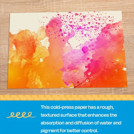 Sax Halifax Cold Press Watercolor Paper, 15 x 22 Inches, 90 lb, White, 100 Sheets {6}