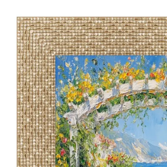 Wide Bright Gold Glitter Metallic Picture Frame - Modern Disco Retro 13x19 frame {3}