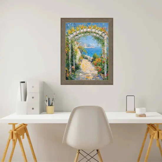 Aged Silver Ornate Shadow Box Picture Frame 8.5x11 frame {8}