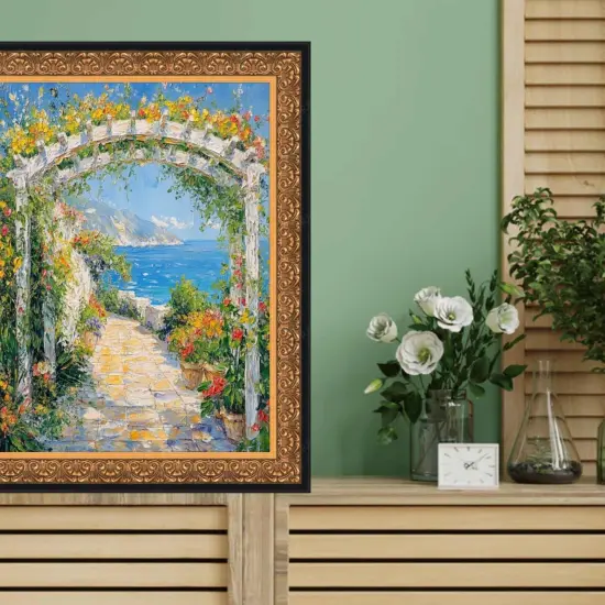 Antique Floral Gold With Black Lip Picture Frame 11x15 frame {5}