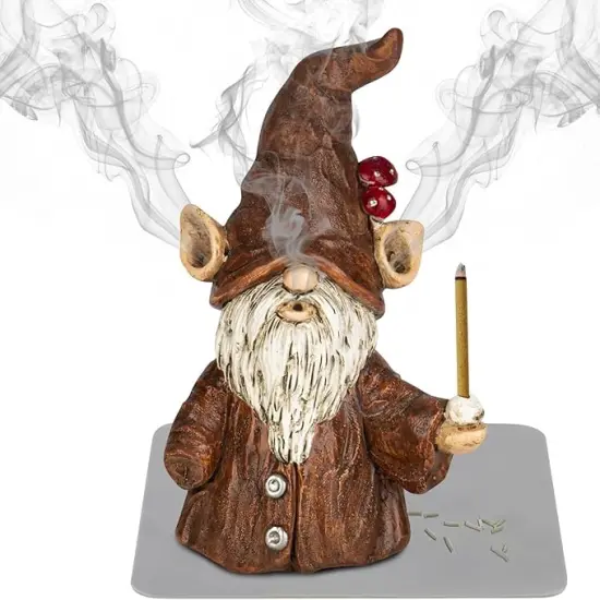 Gnome Incense Holder for Sticks Incense Cone Burner Ornaments Cute gift for all {3}