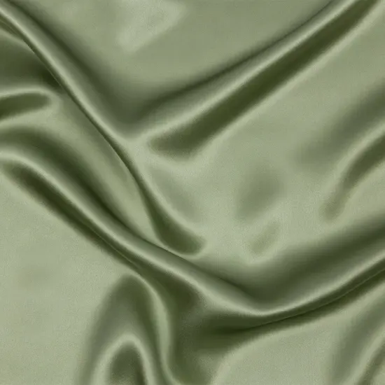 1 Yard Premium Oil Green Silk Charmeuse Fabric 44" Wide for Fashion & Lingerie {1}