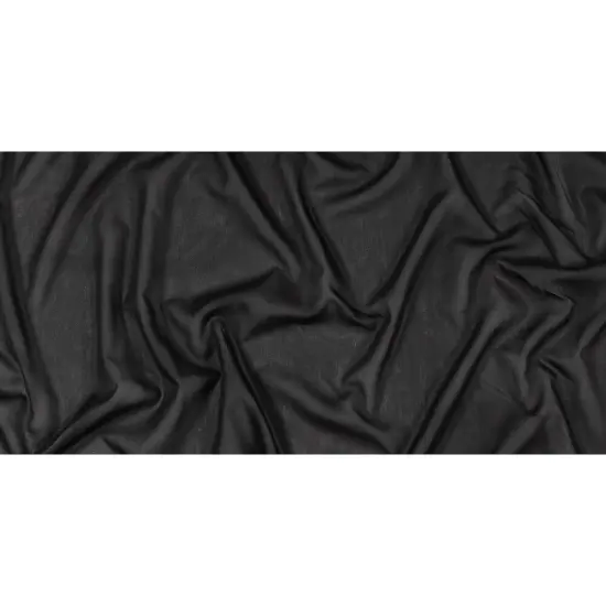 1 Yard Black Silk Chiffon Fabric for Dresses Sleeves Lingerie 47 Inch Width {4}